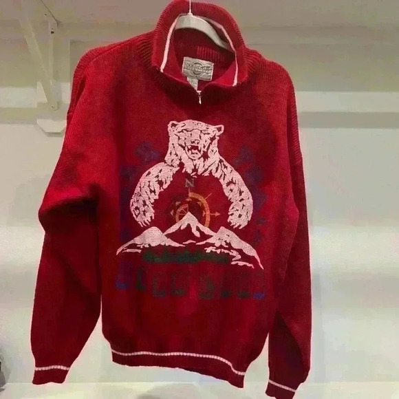 Vintage Red Bear Sweater Size: Large - Picture 3 of 6